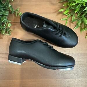 Leo Girl's Jazz Tap Dance Shoes Black Size 8